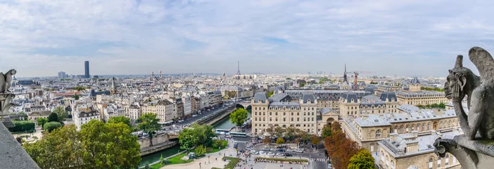 Wandcirkels aluminium Panoramisch van Parijs © Alfonsodetomas