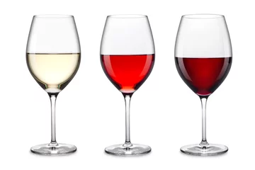 Foto op Plexiglas Wijn wijnglazen set