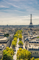 Fototapeta na wymiar View of Eiffel tower