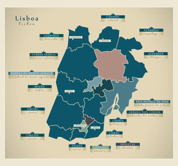 Modern Map - Lisboa PT