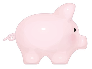 Vector piggybank isolated.