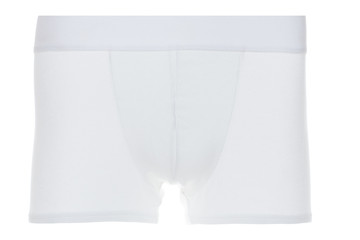 Front View of White Boxer Brief Underwear