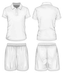 Men's polo-shirt and sport shorts