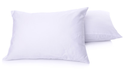 Fototapeta na wymiar White pillows isolated on white