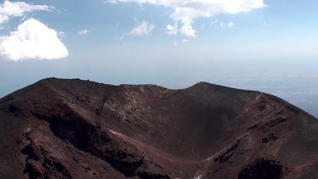 Lateral crater of Mount Etna. Sicily