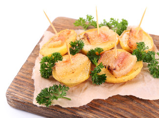 Baked potato with bacon