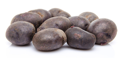 Black purple potatoes vitelotte