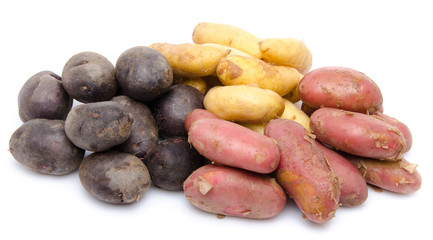 Red, purple and new potatoes
