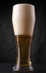 Glass of light beer