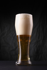 Glass of light beer
