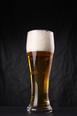 Glass of light beer