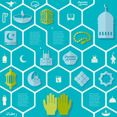 flat infographic: Ramadan Kareem