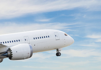 Commercial airplane taking off