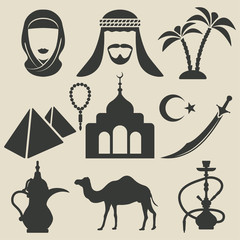 Arabic icons set