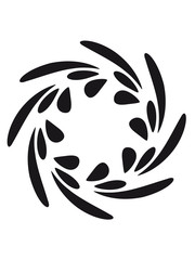 Blume Windrad Wirbel Kreisel Tattoo