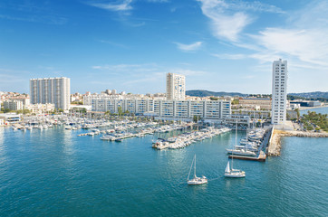 Fototapeta na wymiar Toulon harbor, France.