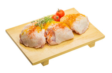 Raw chicken thigh