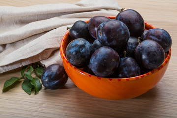 Ripe fresh plum