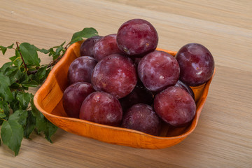 Fresh plums