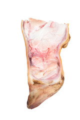 which Cuts ​​pork hoof for jellied meat isolated on white ba