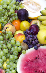 background of fresh fruits