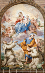 Obraz na płótnie Canvas Rome - Paint of Holy Mary in heaven with the sanits