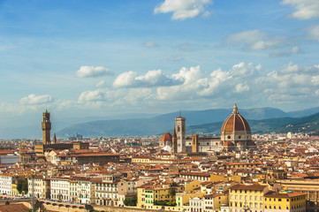 Fototapeta na wymiar Magnificent panoramic view of Florence, Italy