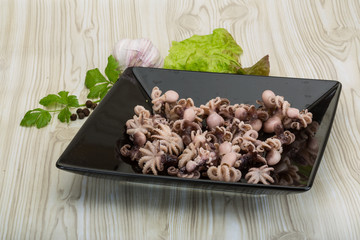 Boiled octopus
