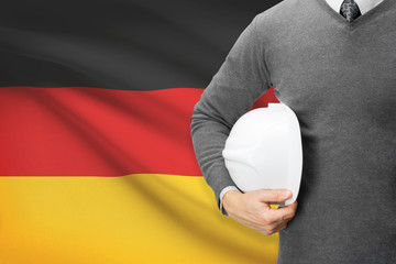 Architect with flag on background  - Germany
