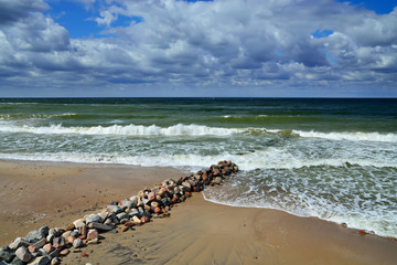 Baltic sea and breakwater