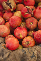 organic pomegranates for sale at the Farmers Market