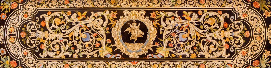 Bologna - Paint on the wood on the altar in church San Girolamo