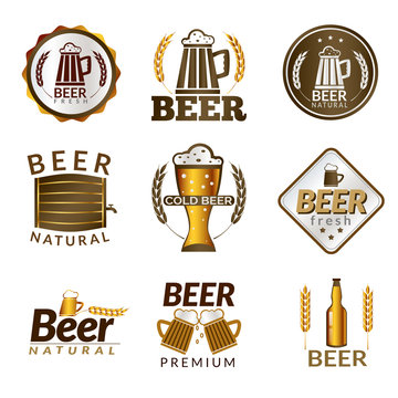 Beer golden emblems