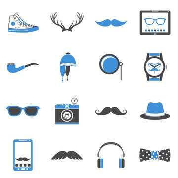 Hipster icons set