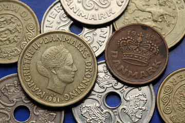 Naklejka premium Coins of Denmark