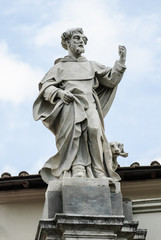 Fototapeta na wymiar Statua di San Domenico, scultura in marmo
