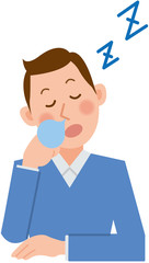 男性　居眠り