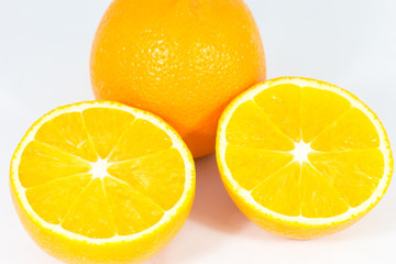 orange fruit on white background