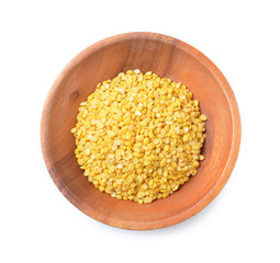 yellow bean on white background