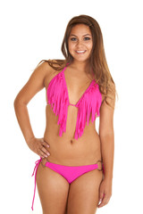 Obraz premium pink swim suit fringe