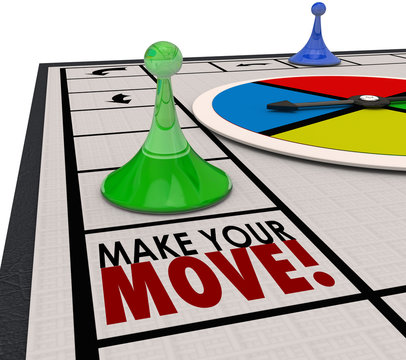 Make Your Move Board Game Piece Action Forward Turn