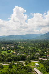 Fototapeta na wymiar Villages in mountain hill of Thailand