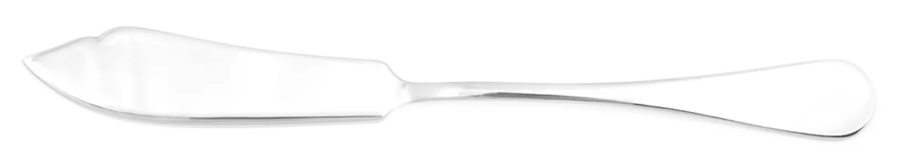 Crédence de cuisine en verre imprimé Poisson Metal knife fish isolated on white