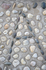 Pebbles made ​​of letters