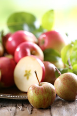 Juicy apples, close-up