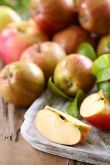 Juicy apples, close-up