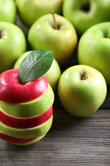 Juicy apples, close-up