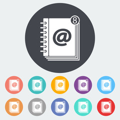 Contact book single icon.