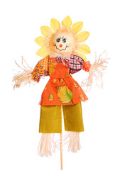 Scarecrow isolated on white