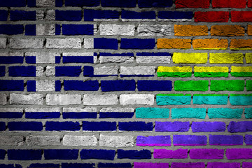 Dark brick wall - LGBT rights - Greece